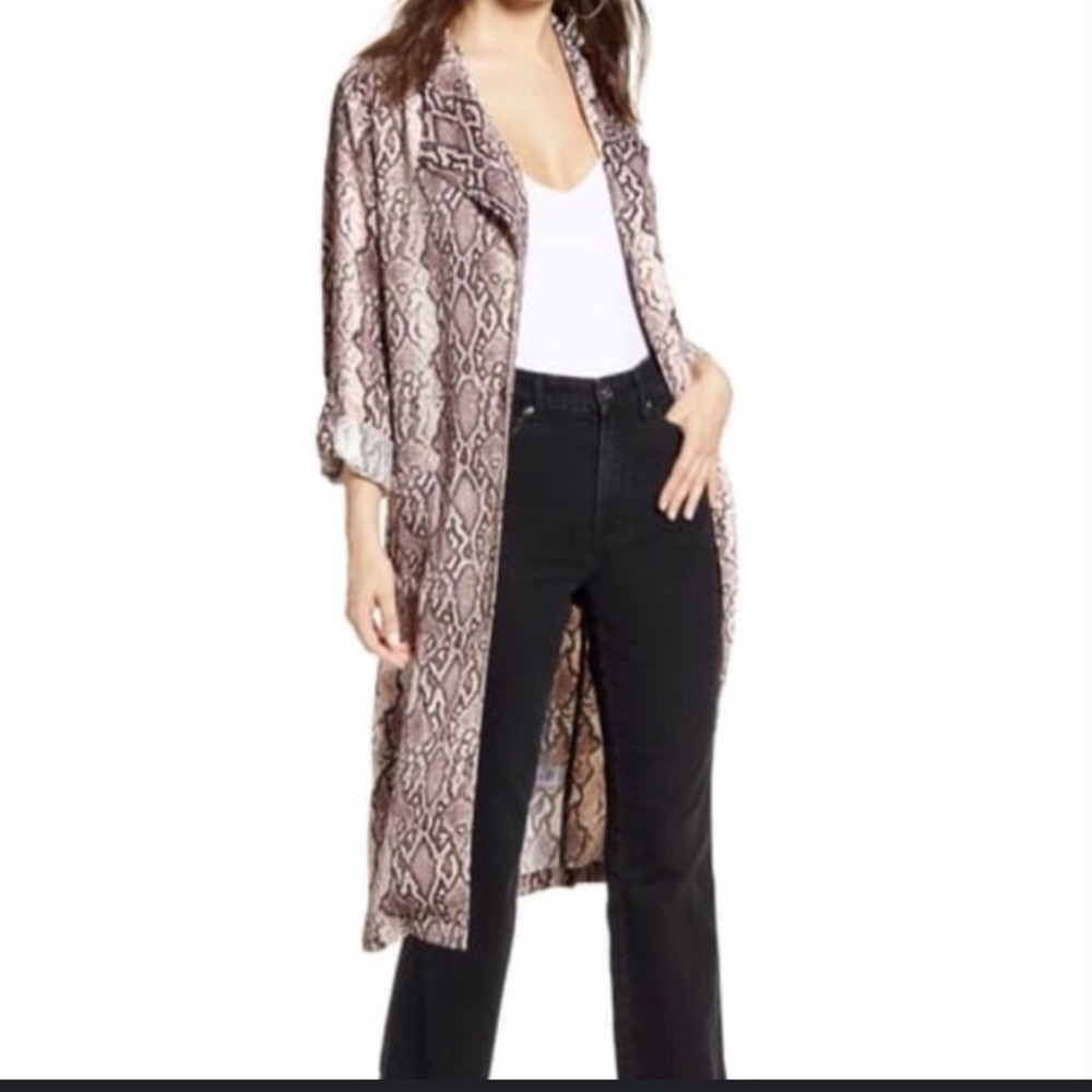 Leith Gray Snake Print Jacket